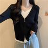 Women's Slimming Two-Piece Knit Cardigan with Inner Layer