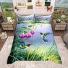 Homewish Cardibal Bird Hummingbird Duvet Cover Set 2Pcs/3Pcs Merry Christmas Bedding Wild Animal Wildlife Quilt Cover Set