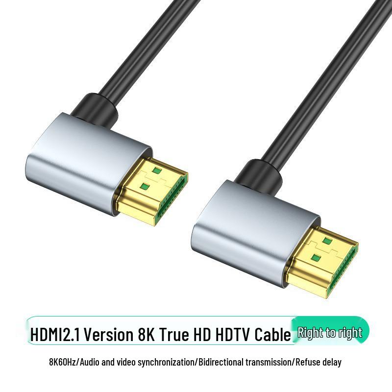 Engineering Grade HDMI 2.1 8K Ultra-Thin Elbow Cable for Computers