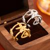 Starfish 18K Gold Electroplated Stainless Steel & Titanium Open Ring Jewelry