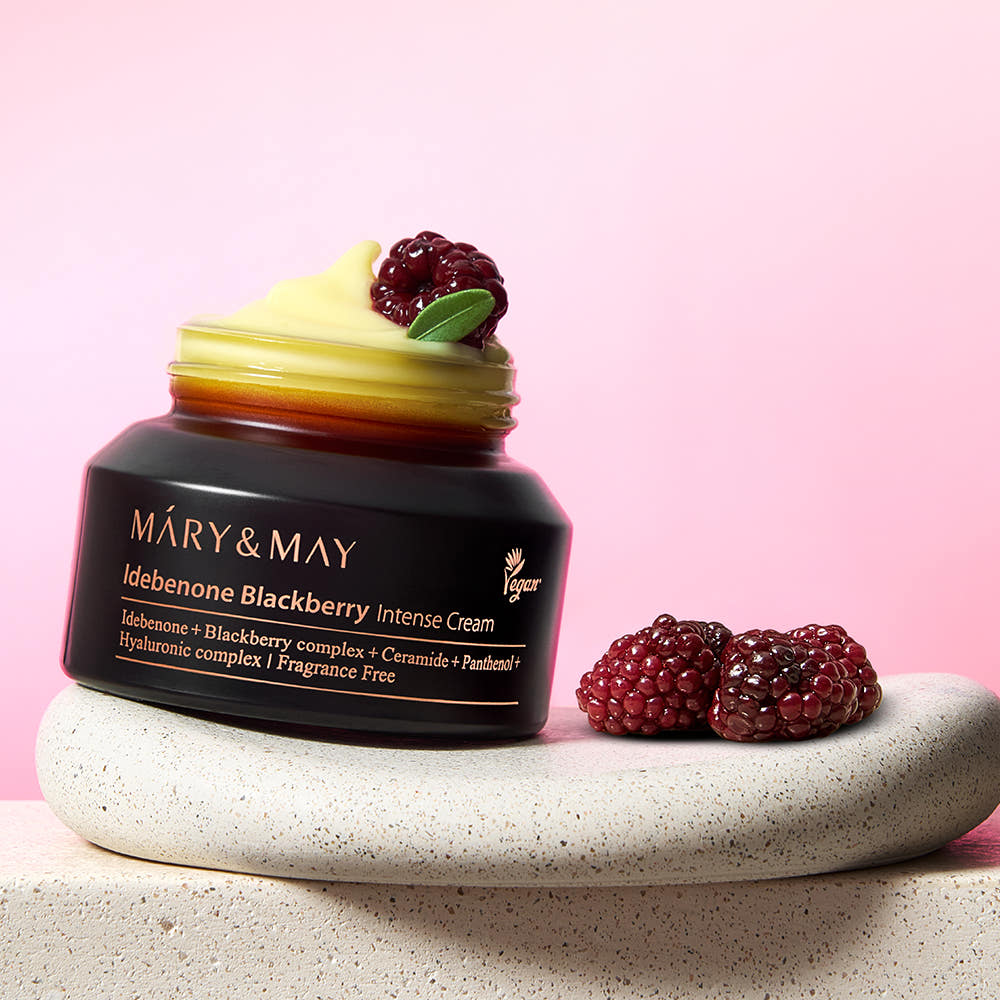 MARY & MAY Vegan Idebenone Blackberry Intense Cream 70ml | Antioxidant Moisture K-Beauty