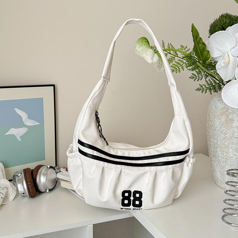 

Цифровая детская повседневная дорожная сумка в форме пельменя в простом просторном стиле белый