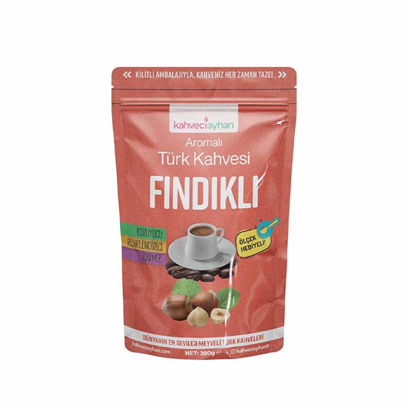 

Турецкий кофе со вкусом лесного ореха - 200 г специального турецкого кофе