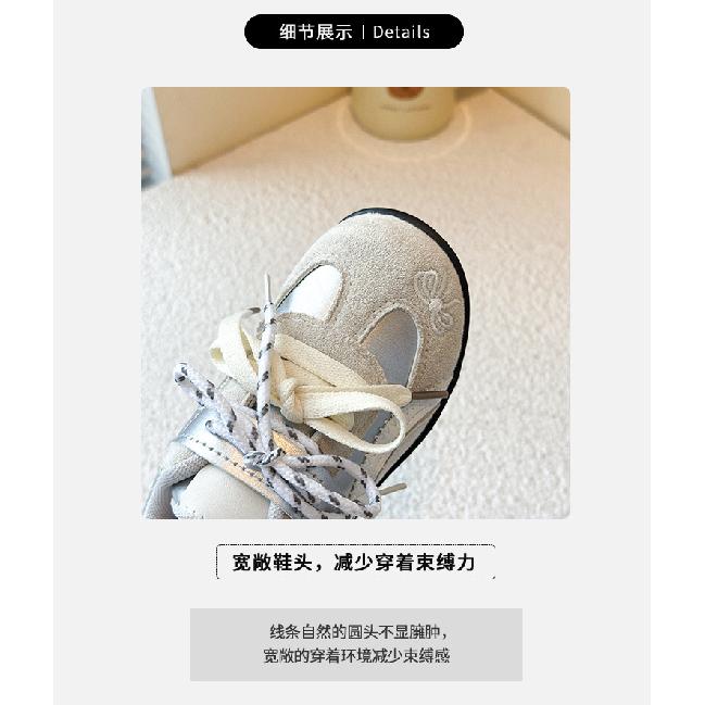 Girls' Shoes2026Spring new children's sports shoes, soft-soled, lightweight, with Velcro straps, for older boys, sneakers