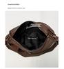 2026 Korean Style One-Shoulder Women's Large Capacity Crossbody Bag - High-End Solid Color Tote