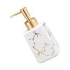 Ceramic Dispenser Marble Pattern Elegant Bathroom Accessory Portable Pump Bottle For Liquid Storage