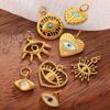 Cross-border Rhinestone Evil Eye Stainless Steel Pendant & Keychain Bracelet Collection