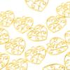 20 Pcs Large Filigree Hollow Out Heart Pendants DIY Craft
