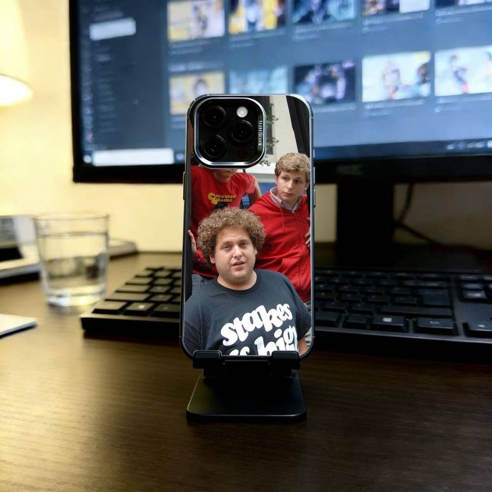 Mclovin Movie Superbad Phone Case For iPhone 17,16,15,14,13,12,11 Plus,Pro Max,XS,Colored Silver Plated Inside Cover