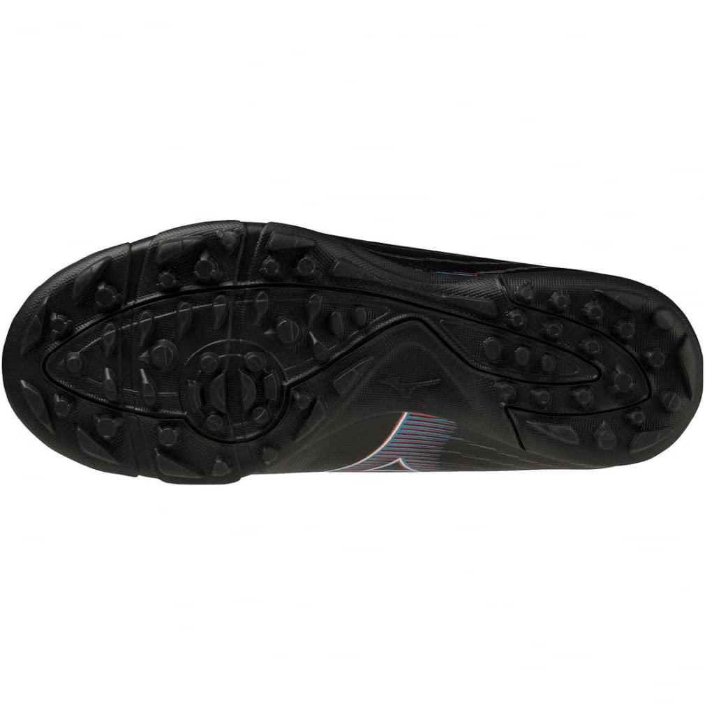 Mizuno Alpha SELECT Jr AS Fußballschuhe Junior Schwarz x Ignition Rot x Größe 3E Schuhe, Leichtgewicht, Herren, Blau, 24.0 cm,