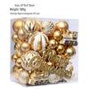 65-Piece Painted Christmas Ball Ornament Set for Tree Decorations