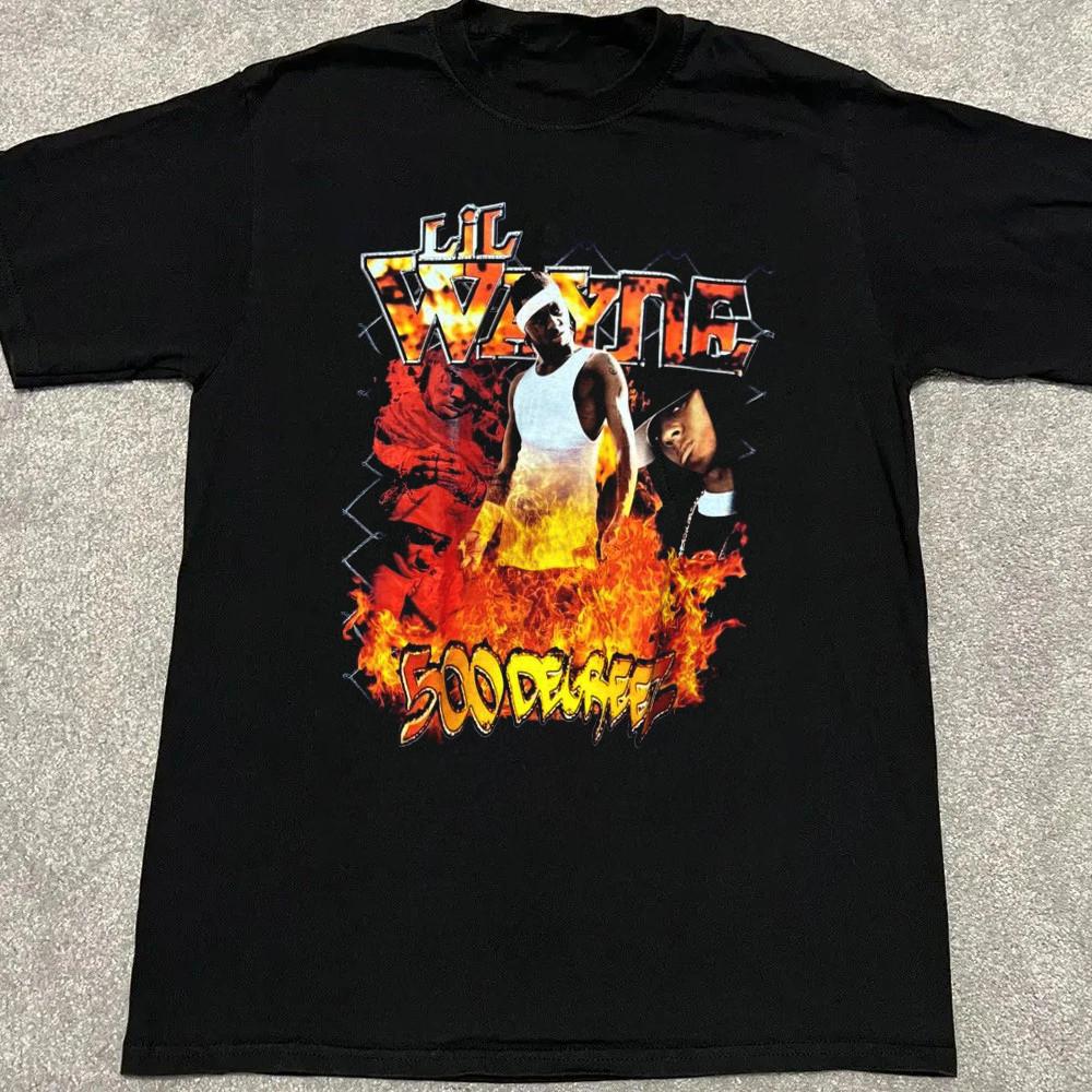 Hot New Lil Wayne 500 Degreez Shirt Cotton Black S5XL HL045 Unisex T-Shirt M
