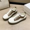 Imitation leather retro little white shoes women's 2025 spring and autumn models, one-pedal soft-soled comfortable and versatile casual sports shoes