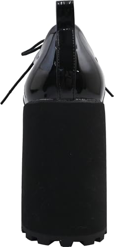 Yosuke Platform Sandals 4460102 Women's Black Enamel, Sizes 24.0cm-24.5cm