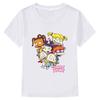 Rugrats 100%Cotton Cartoon Children's T-Shirt Casual Cute Boys Tees Girls Tops Kids Retro O-Neck Short Sleeve Anime T-shirt Fun T-shirt Summer tops