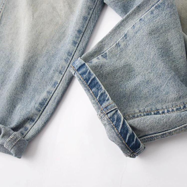 Spring Boys' Soft Denim Wide-Leg Jeans - Korean Style