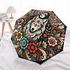1pc Wolf Mandala Automatic Open/Close Umbrella - Portable Collapsible Umbrella with 8-Rib Stability, Fashion Lovers Yy251017104