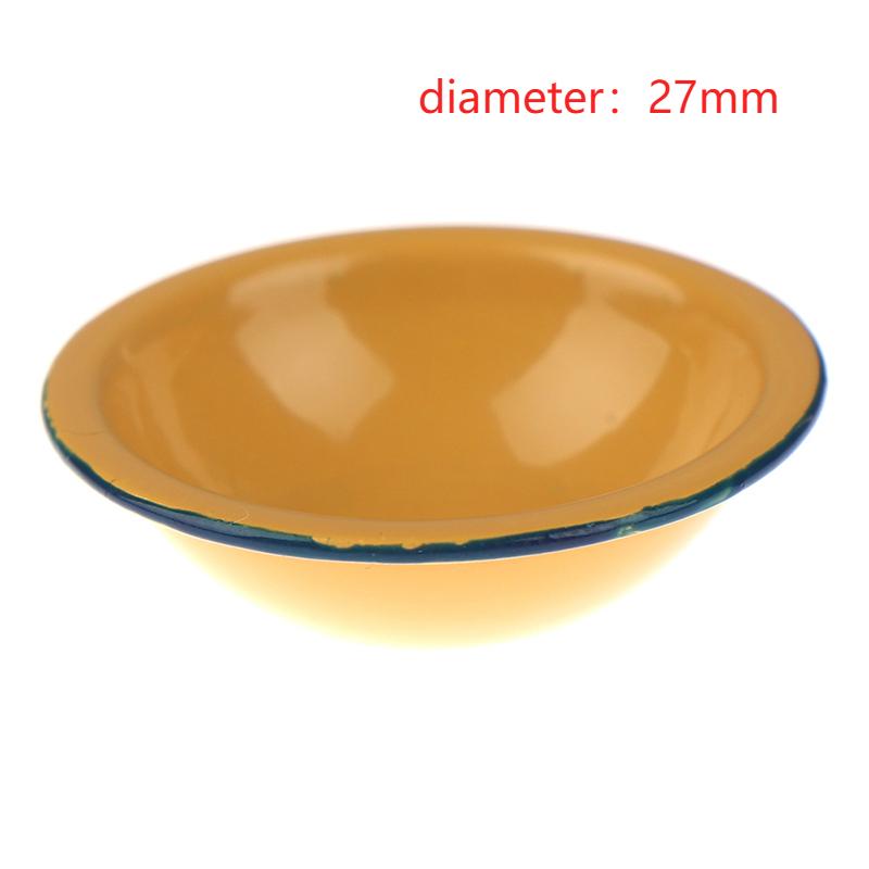 1:12 Dollhouse Miniature Old Style Retro Soup Basin Food Fruit Bowl, Dishes Plate, Bowl Kitchen Tableware Dollhouse Accessories