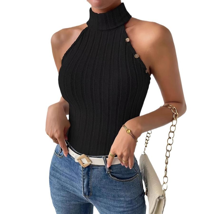 Fashion Women's Summer New Style Sleeveless Tight Knit Vest