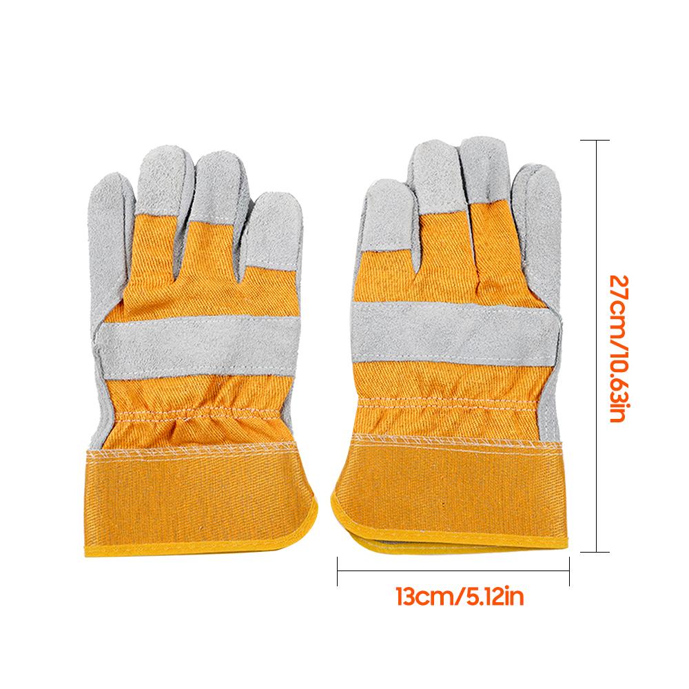 Welding Gloves Heat Resistant Cowhide Leather Forge Gloves Hands Protection In Welding Oven Grill
