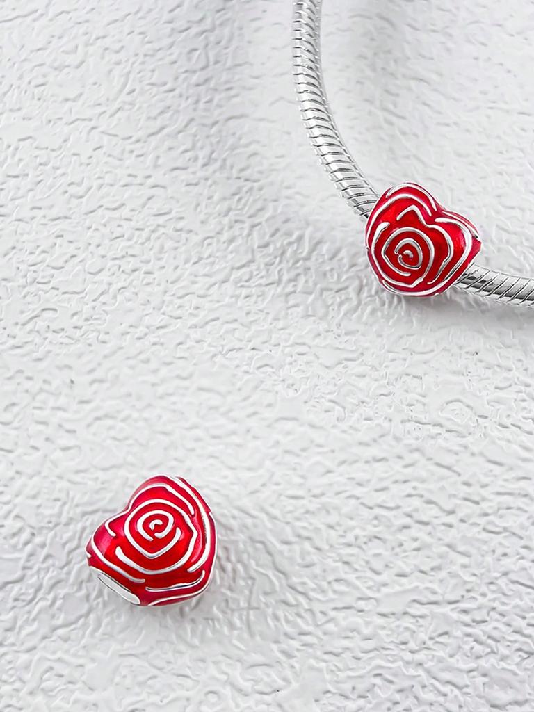 Koper Verguld Originele Bedels Valentijnsdag Liefde Rozen Kralen Passend voor Armband Dames Sieraden Cadeau