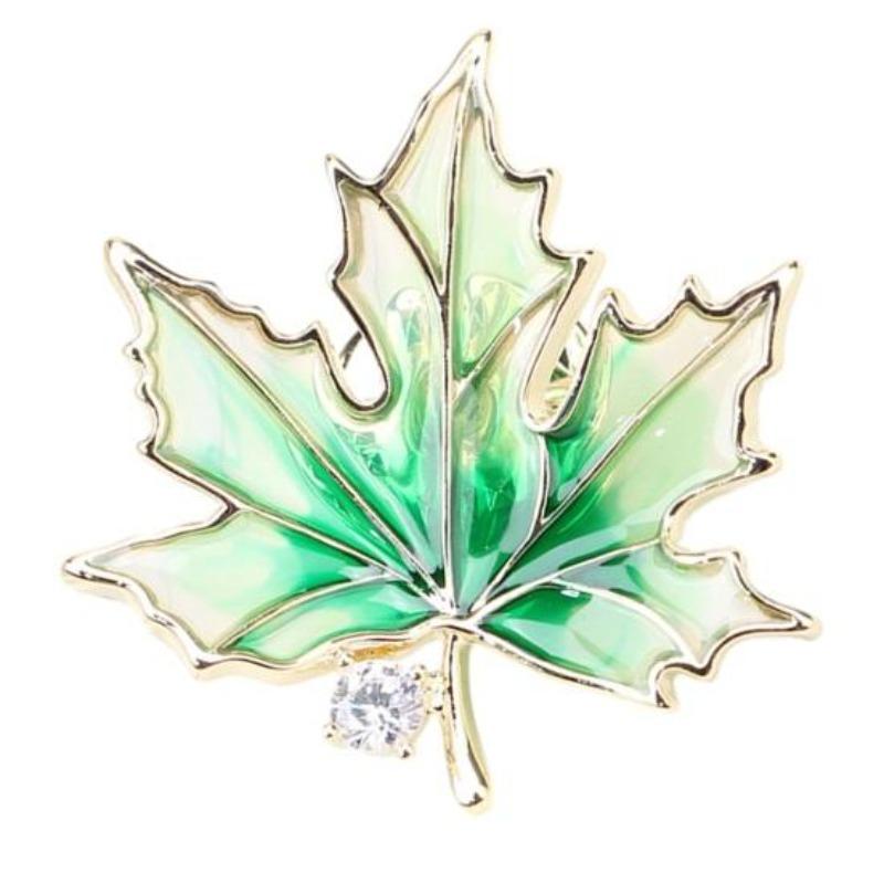 Brosche für Damen, Sonnenblumen-Ahornblatt, Aprikosenblatt, realistisch, galvanisiert, poliert, exquisit, für Abschlussball, Party, Mantel