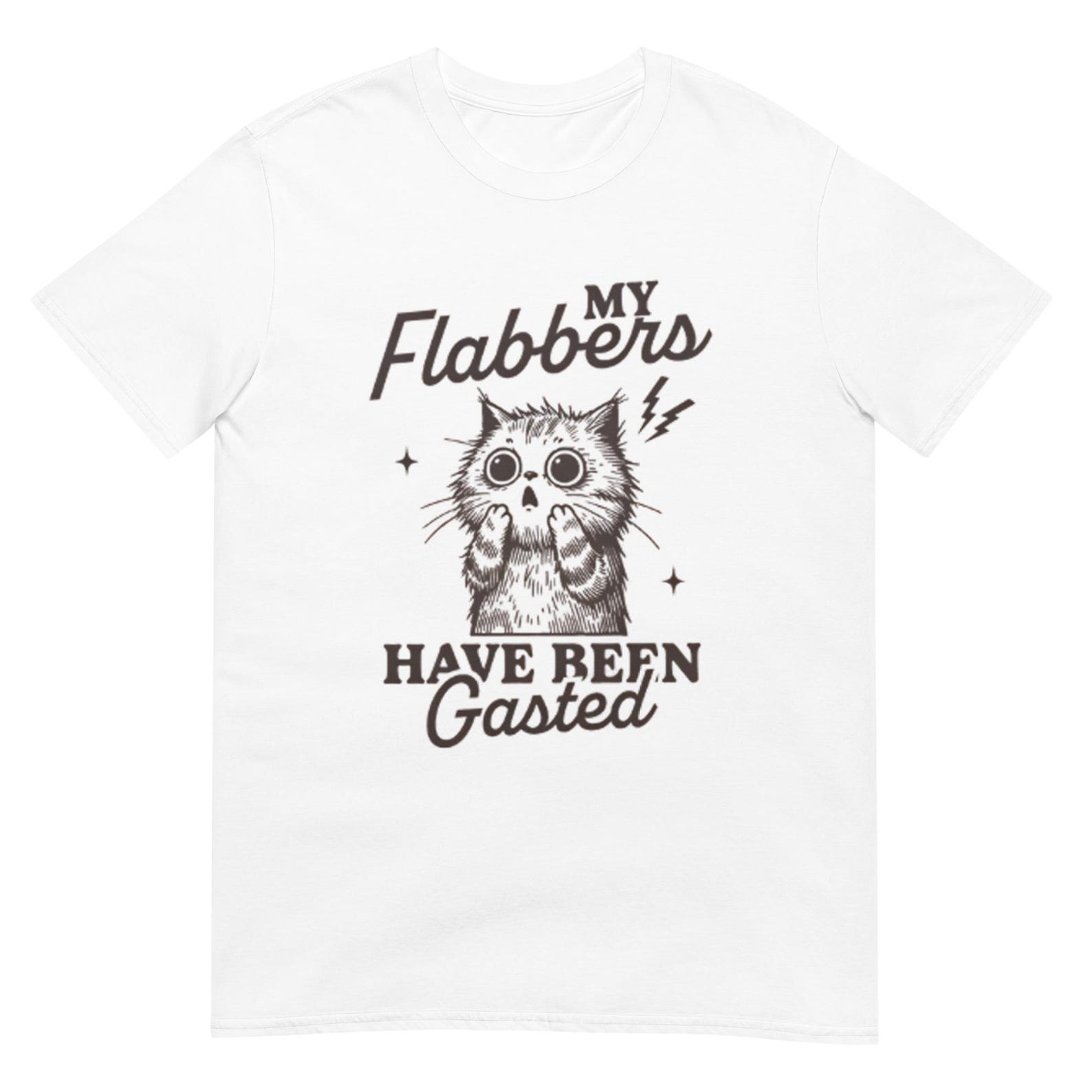 My Flabbers Have Been Gasted T-Shirt, Funny Cat Unisex Tee XL