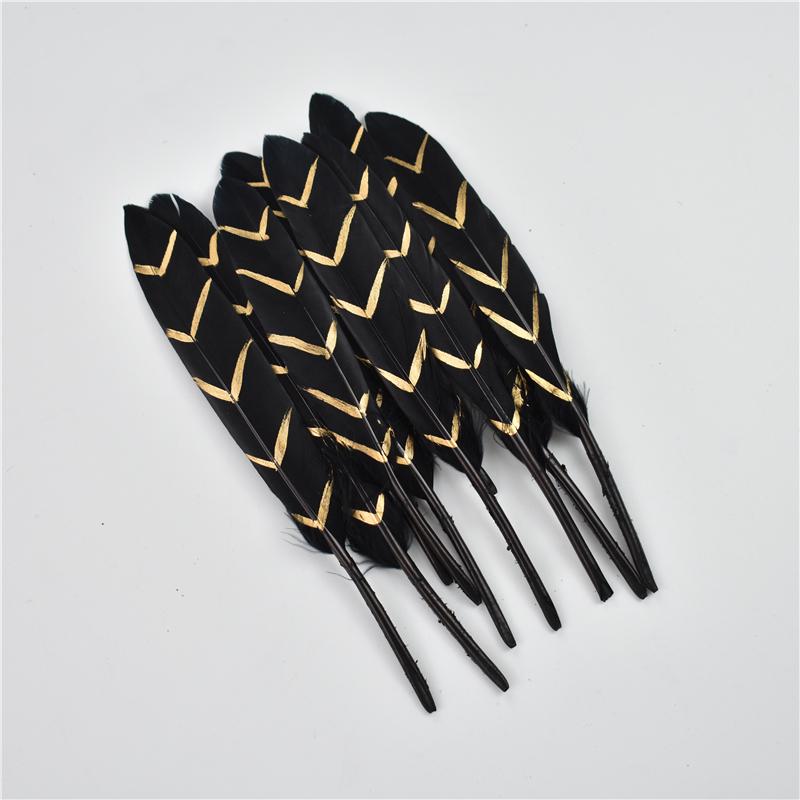 10-15cm/4-6inch Golden Powder Dipped Duck Feathers for Crafts Natural Feather Handicraft Accessories Diy Decoration