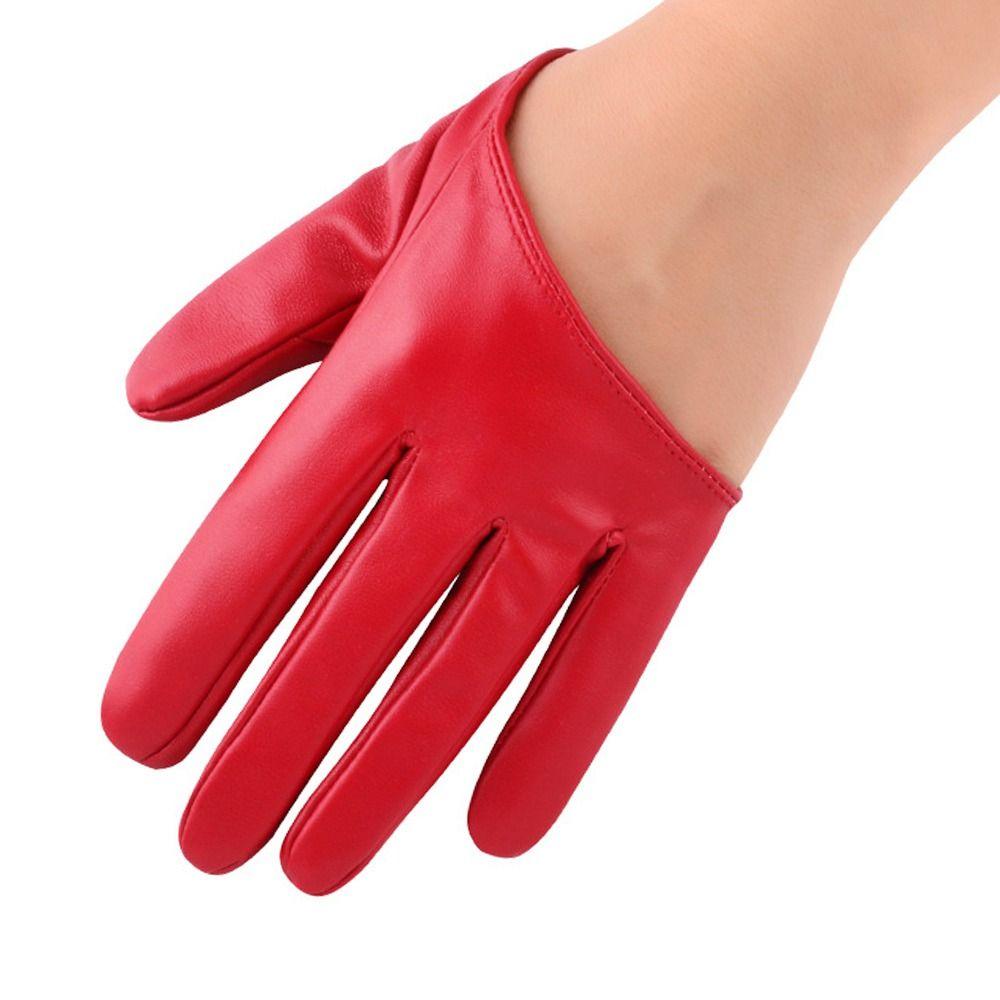 

Женские и мужские танцевальные варежки из искусственной кожи, перчатки с пятью пальцами, варежки для косплея, женское платье для вождения