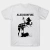 Herren Schwarzes Print-T-Shirt Alexisonfire Merch Knife Fight No-Cut Transferpapier Druck Baumwoll-T-Shirt