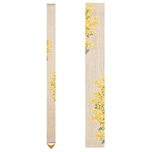 Kyoto Rakushian Narrow Tapestry [Mimosa] Luciel Japan / Approx. 10 x 170cm Linen Fabric Tapestry Hanging Scroll Interior Display Japanese Modern