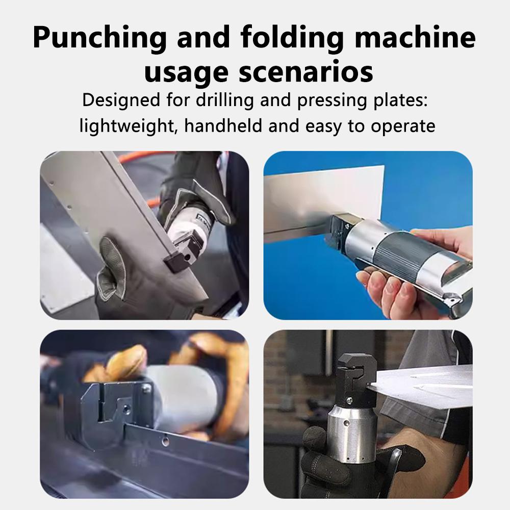 Pneumatic Sheet Metal Puncher Tool Straight Metal Folding Machine 5mm Hole Rivet Punching Press Sheet Metal Repair Crimping Tool