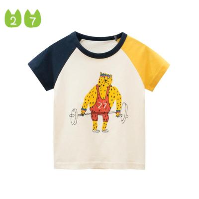 Sommer Jungen Kinder Kurzarm T-Shirt Cartoon Muster Kleidung