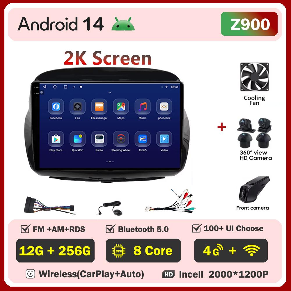 For Honda FR-V EDIX 2004 2005 2006 2007 - 2009 Android 14 Multimedia Navigation GPS QLED IPS Screen HDR Camera CarPlay Bluetooth