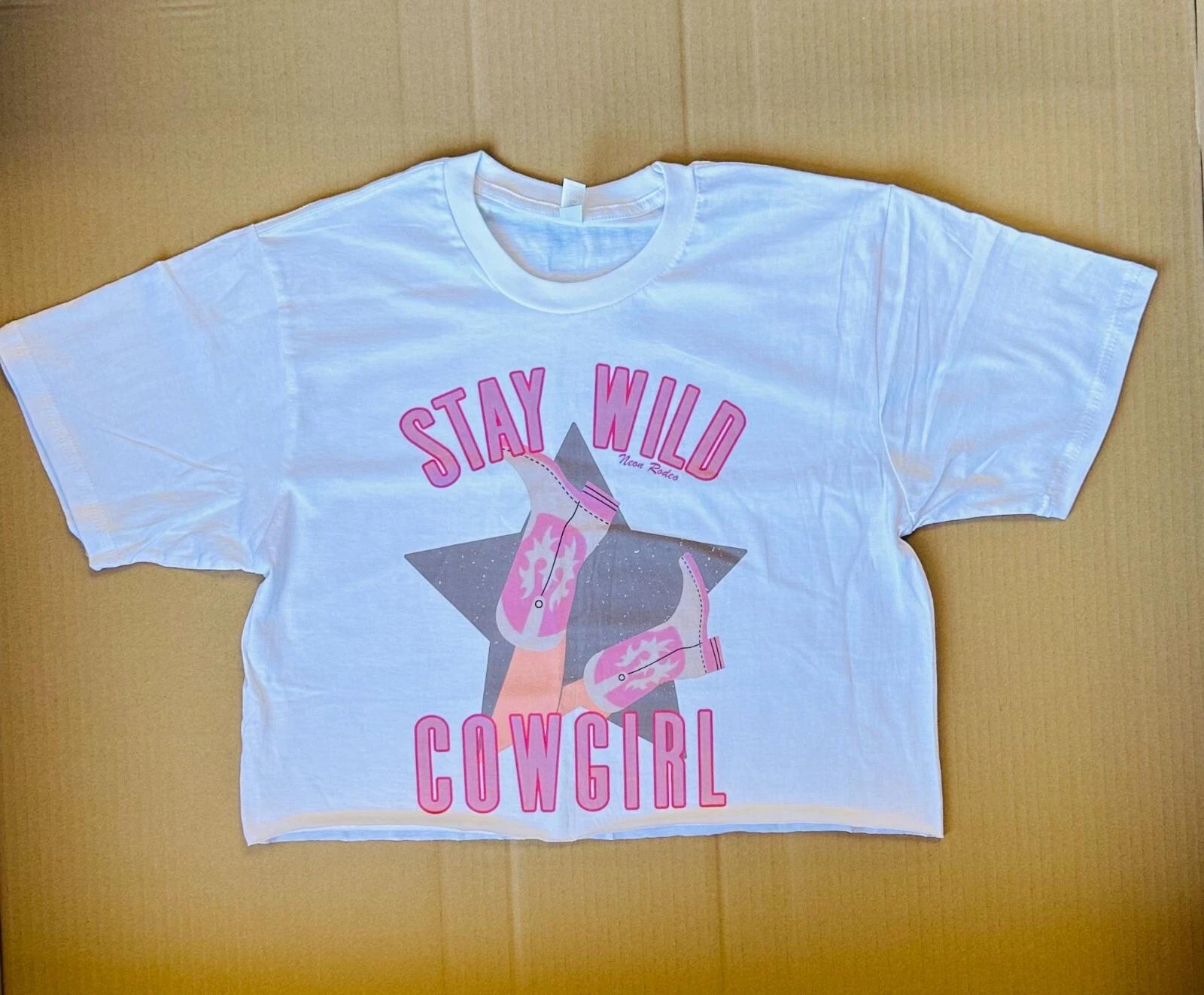 Stay wild cowgirl Cropped top shirt 4XL