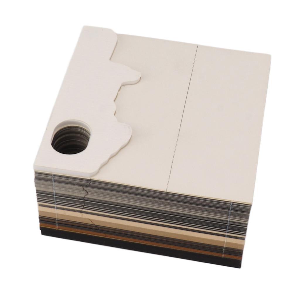 3D Memo Pad Paper Castle Design 3D Art Craft Note Pad Notepad Home Decoration with Light