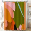 Abstract Pattern Shower Curtain Waterproof Modern Bathroom Decor Washable Liner Set Vintage Farmhouse Coastal Style Backdrop
