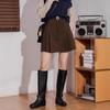 Women's High-Waist Corduroy A-Line Skirt - Age-Reducing, Retro, Anti-Exposure Design for Autumn