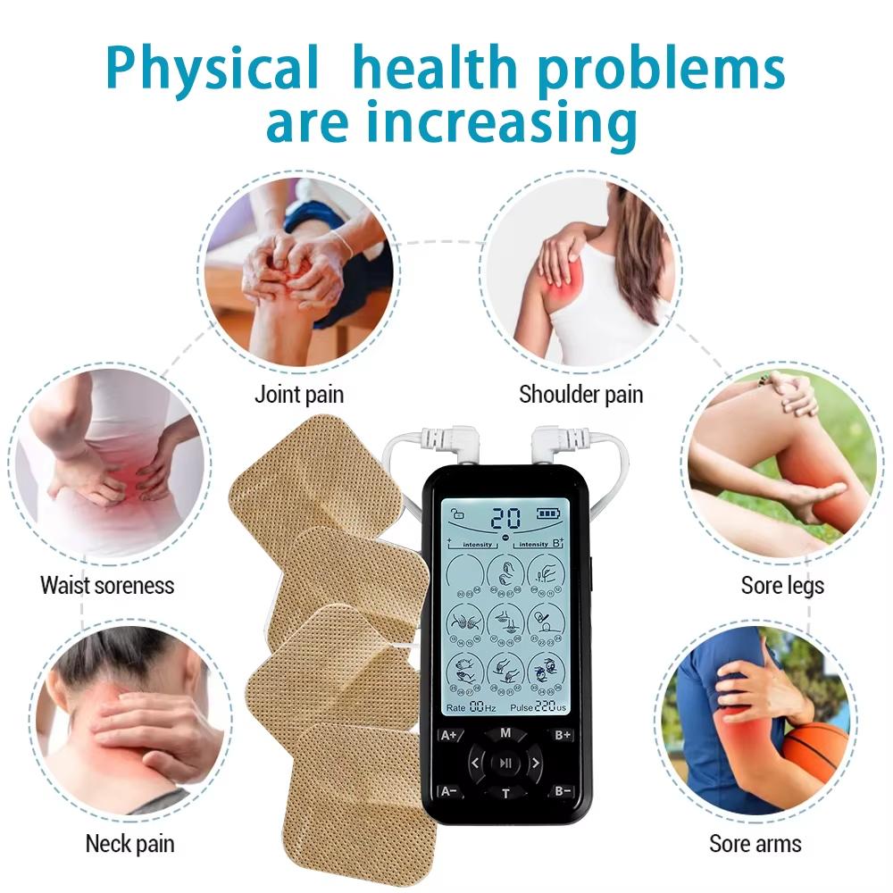 36 Modes Electric Tens Relax Muscle Stimulator EMS Acupuncture Body Massager Digital Therapy Slimming Machine Electrostimulator