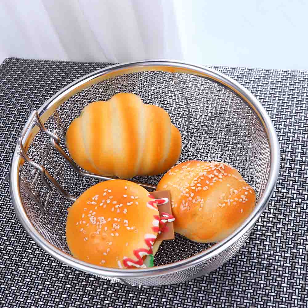 French Fries with Handle Stainless Steel Mesh Net Food Colander Fry Basket Filter Cooking Tools