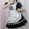 Black maid dress, innocent and cute maid dress princess dress cos costume, anime cosplay costume