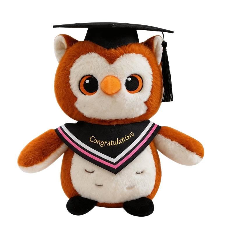 Doctoral Owl Graduation Plush Toy - Student Gift Souvenir