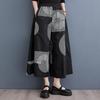 Übergröße Baumwolle Vintage Schwarz Hohe Taille Lässig Locker Sommer Weites Bein Hosen Damen Hosen