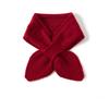 Women's 100% Pure Cashmere Bow Knit Neck Gaiter - Warm, Perforated Style for Autumn/Winter
