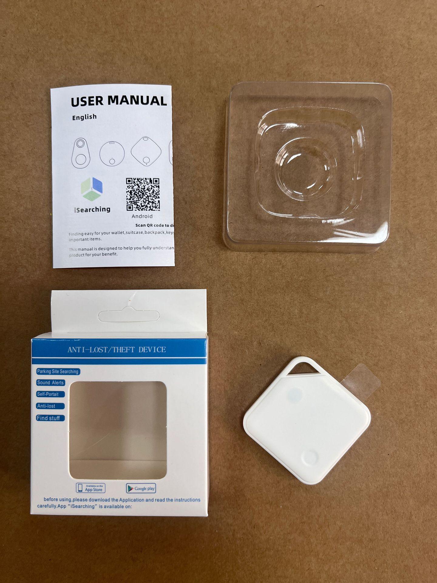 

Smart Bluetooth Anti-lost Square Device with Two-way Alarm Compatibility