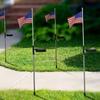 Solar American National Flag Led Light Waterproof Ornaments Crafts Ornaments for Festival Holiday New Year Garden Stake