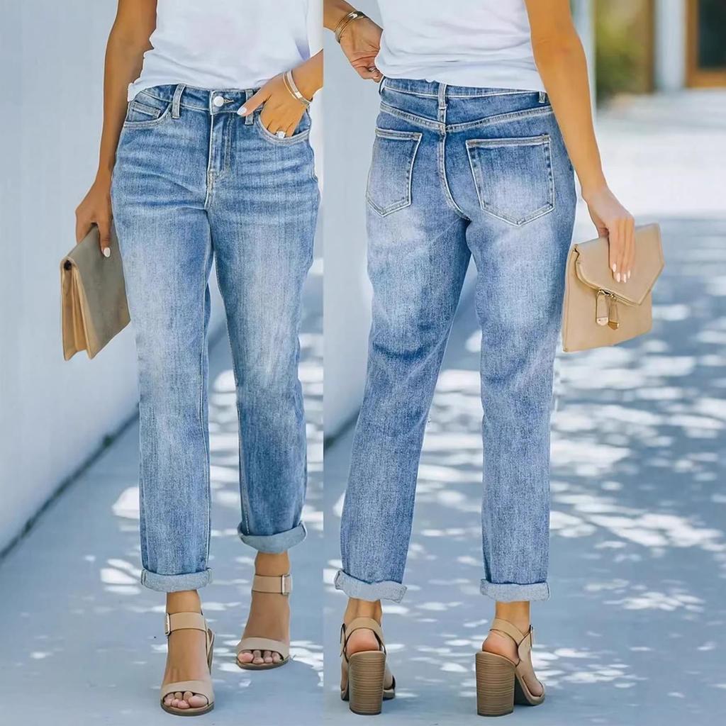Summer Women's Trendy European & American Street Style Tight Jeans - Versatile, Fashionable Long Pants in Stock