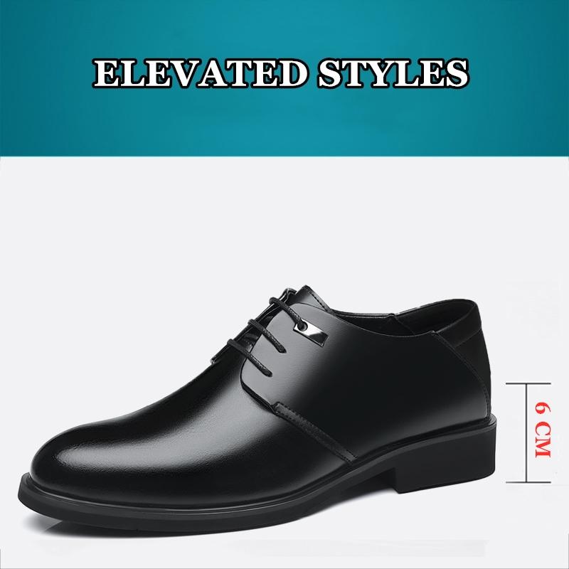 Summer Hollow Height Increasing Shoes Men Elevator Shoes 6CM Invisible Insole for Daily Wedding Office Leather Shoes Man Taller