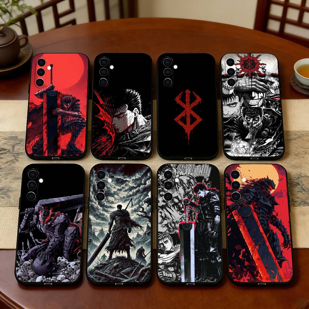 Cool Popular B-Berserk Comic Phone Case For Samsung Galaxy A73,A72,A71,A70,A53,A52,A51,Soft Silicone Black Cover