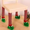 Christmas Cute Elf Table Leg Covers Chair Foot Covers Enhances the Holiday Spirit In Your Living Space